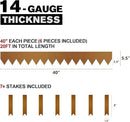 KOL Corten Steel Pre-Rusted Garden Lawn Edging - 6-Pack Metal Landscape Edging Strips - Heavy Duty Hammer-in Cor-Ten Steel Rust Border with 7 Clips - 14-Gauge - 40" L x 5.5" H (20FT Total Length) by GreenHaven Gardens