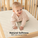 KeaBabies 2-Pack Muslin Crib Sheets for Boys, Girls - 100% Organic Cotton Fitted Baby Crib Mattress Sheet, Soft Breathable Standard Toddler Bed Cover Bedding Set, Neutral, Durable 52x28 (Willow) by TinyTreasures Baby Boutique