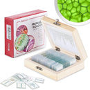 AmScope PS25W Prepared Microscope Slide Set for Basic Biological Science Education, 25 Slides, Includes Fitted Wooden Case by TinyTreasures Baby Boutique