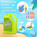 Bubble Solution Refill - 70 Ounce Premium Bubble Liquid Refills for Bubble Machine, Wand, Gun, Blower at Wedding and Party - Bubbles Toy for Kids Toddlers Boys Girls (with Portable Handle) by TinyTreasures Baby Boutique