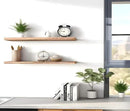 Wood Floating Shelves for Wall Decor, Rustic Wall Shelves for Bedroom Bathroom Kitchen Living Room, Set of 4 Light Walnut 24 Inch by CozyNest Decor