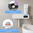 Smart Toothbrush Holder for Bathrooms, Toothbrush Cleaner Wall Mounted, Automatic Toothpaste Dispenser for Equipped with 3 Slots (White) by CozyNest Decor