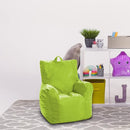 Posh Creations Bean Bag Chair Structured Seat for Toddlers and Kids, Comfy Chair for Gaming, Reading, and Watching TV for Children, Pasadena Chair, Nylon - Lime Green by TinyTreasures Baby Boutique