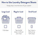 The Clean People Fragrance Free Laundry Detergent Sheets - Laundry Soap - Ultra Concentrated, Recyclable Packaging, Stain Fighting - Fragrance Free, 96 Pack by CozyNest Decor