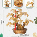 Natural Citrine Gemstone Crystal Bonsai Tree of Life（1,350 Gemstone Count） Large Feng Shui Money Chakra Tree for Luck and Wealth Desk Decoration 20 Inches by GreenHaven Gardens