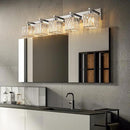 Modern Vanity Light 5-Lights Chrome Crystal Bathroom Wall Light Fixtures by CozyNest Decor