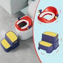 Potty Training Toilet Seat with Kids Step Stool Anti-Slip Toddler Potty Seat with Soft Cushion, Baby Potty Training Set Toddlers Toilet Seat for Boys and Girls (DarkBlue) by TinyTreasures Baby Boutique