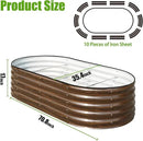SnugNiture Galvanized Raised Garden Bed, 6x3x1.5ft Oval Metal Planter Box for Planting Outdoor Plants Vegetables by GreenHaven Gardens
