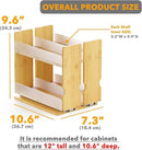 SpaceAid Bamboo Pull Out Spice Rack Organizer for Cabinet, Heavy Duty Slide Out Seasoning Kitchen Pantry Sliding Vertical Organization, 7.3" Wide, 2 Drawers(3" Wide), 2-Tier, Natural by CozyNest Decor