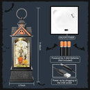 Halloween Snow Globe Lantern, Spooky Ghost Halloween Decor, Plug-in & Battery Operated Snow Globes for Halloween Decorations Indoor by CozyNest Decor