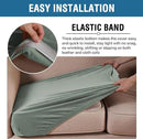 H.VERSAILTEX Velvet Stretch Couch Cushion Cover Plush Cushion Slipcover for Chair Loveseat Sofa Cushion Furniture Protector Seat Cushion Sofa Cover (3 Piece XL Sofa Cushion Covers, Sea Grass) by CozyNest Decor