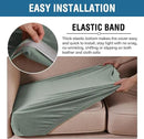 H.VERSAILTEX Velvet Stretch Couch Cushion Cover Plush Cushion Slipcover for Chair Loveseat Sofa Cushion Furniture Protector Seat Cushion Sofa Cover (2 Piece Large Sofa Cushion Covers, Sea Grass) by CozyNest Decor