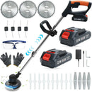 Cordless Weed Wacker,Lightweight Telescoping Shaft,Electric Weed Eater,2 Batteries,Enhanced Safety Features,Grass Trimmer Cordless for Lawn, Garden, Yard GCJ-Black by GreenHaven Gardens