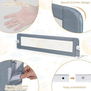 HONEY JOY Bed Rail for Toddlers, Extra Long, Foldable Portable Swing Down Safety Bed Guard Rail, Toddler Bed Rails for Crib, King Queen Full Twin Size Bed Mattress (Light Gray, 2 Pack, 71 Inch) by TinyTreasures Baby Boutique