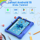 Kids Tablet, 10.1 Inch Android 15 Tablet for Kids, 12GB+64GB, Octa-Core, 6000mAh Battery, WiFi 6, Pre-Installed Kids Apps, Parental Control, ABCmouse for 30-Days Free, with EVA Protective Case (Blue) by TinyTreasures Baby Boutique