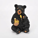 GIGALUMI Solar Garden Statues Loving Bear Figurine Lights for Outside, Yard Decorations Outdoor, Garden Decor Unique Birthday Housewarming Gifts for Mom, Women, Black by GreenHaven Gardens