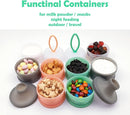Baby Formula Dispenser, Portable Milk Powder Dispenser Container, Baby Feeding Travel Storage Container, formula mixer, formula holder, BPA Free, 4 Compartments, 2 Packs, dispensador de fórmula by TinyTreasures Baby Boutique