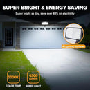 UME 49W LED Security Lights Motion Sensor Light Outdoor, 5000K Daylight, IP65 Waterproof, Dusk to Dawn, 3 Head Motion Detected Flood Light for Garage, Yard, Porch (Black) by GreenHaven Gardens