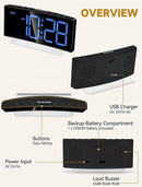 Cadmos Extra Loud Alarm Clock for Heavy Sleepers Adults,Teens,Kids,Rainbow Clock for Bedrooms,Small Bedside Digital Clock with Large Display,7 Color Night Light,12/24h(Black+Dynamic) by TinyTreasures Baby Boutique