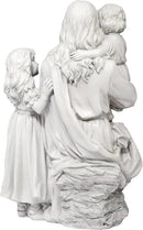 Design Toscano He Loves the Little Children Indoor/Outdoor Holy Religious Garden Statue, 28 Inches High, Cast Stone Resin, Antique Stone Finish by GreenHaven Gardens