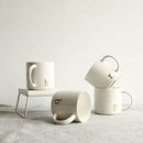 COLLECTIVE HOME - Monogram Ceramic Mugs, 15 oz Golden Initial Coffee Cups, Elegant Alphabet Tea Mugs, Elegant Personalized Mug with Gift Box, Luxurious Cups for Office and Home (k) by CozyNest Decor