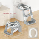 Potty Training Seat, Toddler Toilet Seat for Little Boys Girls, Potty Training Toilet with Urinals, Toddler Step Stool Ladder and Splash Guard (Gray) by TinyTreasures Baby Boutique