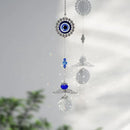 Handmade Crystal Angel Suncatcher Hanging Turkish Blue Evil Eye Protection Pendant and Good Luck Charm Gift by GreenHaven Gardens