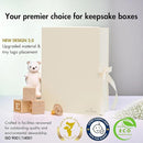 Estienne Large Light Yellow Modern Baby Keepsake Box - Memory Box for Baby Girl & Boy, Gift-Ready Keepsake Storage Box with Lids by TinyTreasures Baby Boutique