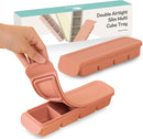 Silicone Freezer Trays with Lid, 1.7oz 4 Section - Leak Proof Silicone Freezer molds for Homemade Baby Food Breastmilk, Purees, Vegetables, Baby Food Jars Ice Tray with Lid BPA Free Indie Pink by TinyTreasures Baby Boutique