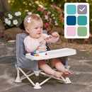 Hiccapop OmniBoost Travel Booster Seat with Tray for Baby, Dining Table, Camping, Beach, Grandma’s | Folding Portable Tip-Free Design Straps to Kitchen Chairs by TinyTreasures Baby Boutique