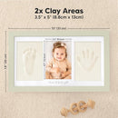 Baby Hand and Footprint Kit - Clay Handprint Keepsake Frame, Newborn Nursery Picture Frame, Personalized New Mom Gifts for Baby Shower & Registry (Sage) by TinyTreasures Baby Boutique
