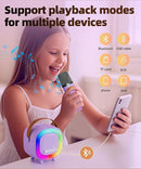 Mini Karaoke Machine Speaker for Kids Adults, Portable Bluetooth with 2 Wireless Microphones, Children's Day Birthday Gift Ideas for Toys for Teens Boys and Girls Aged 4, 5, 6, 7, 8, 9, 10, 11, 12+ by TinyTreasures Baby Boutique