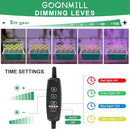 GOONMMILL Seed Starter Tray with Timed Grow Light, 5 Packs Plant Starter Tray Seedling Starter Kit with Humidity Domes Base Indoor Greenhouse Mini Propagator Station for Seeds Growing Starting by GreenHaven Gardens