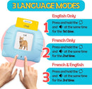 ZEENKIND French & English Talking Flash Cards with 510 Sight Words for Toddlers 3-6 Years Old, Learn French for Kids, Audible Pocket Speech Early Learning Bilingual Flashcard Toys, 255 Cards by TinyTreasures Baby Boutique