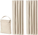 Amazon Basics Portable Blackout Curtain Shade with Suction Cups, 50"W x 78"L, 2-Pack, Beige by TinyTreasures Baby Boutique