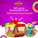 Kids Ball Pit Pop Up Large Tent for Toddlers - Indoor & Outdoor Gift Toys for Infants Girls & Boys, Baby Playpen with Zippered Storage Bag, 200 BallPit Balls Included by TinyTreasures Baby Boutique