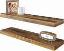 BAMEOS Floating Shelf,Wall Shelf,Decor Wall Mounted Shelves,Hanging Shelf Set L24xW6 for Bathroom Kitchen Living,Kitchen,Room Bedroom Storage, Rustic Brown by CozyNest Decor