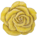 NAT & Jules Rose Flower Shaped Dimensional Indoor Outdoor 12 inch Cast Resin Decorative Garden Stepping Stone, Patio, Walkway Sculpture Yard Art, Yellow by CozyNest Decor