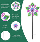 Solar Peacock Wind Spinners for Yard and Garden, 40 Inch Solar Windmill Garden Whirligig Kinetic Spinners Decor for Lawn,Patio&Yard, Metal Whirligigs Purple Wind Spinners Outdoor by GreenHaven Gardens