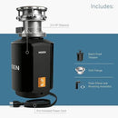 Moen Host Series Garbage Disposal for Kitchen Sink with Power Cord, Control Activation, Sound Reduction, GXB75C by CozyNest Decor