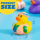 JOYIN 60 Pcs Rubber Ducks, Random Assortment Ducks Bulk with Mesh Carry Bag, Mini Rubber Duckies for Baby Bath Toys, Kids Toddler Summer Pool Toys Birthday Gifts Party Favors by TinyTreasures Baby Boutique