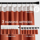 MIULEE Back Tab Burnt Orange Blackout Curtains 102 Inch Long 2 Panels Set for Bedroom, Fall Terracotta Rod Pocket/Pinch Pleated Thermal Insulated Room Darkening Light Blocking Floor to Ceiling Drapes by TinyTreasures Baby Boutique