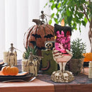 Eldnacele Halloween Snow Globe Candles Lighted Lamp USB Powered Battery Operated Spooky Spinning Water Glittering Tornado Flameless Candles Skeleton Hand Holder Halloween Centerpiece Decor(Ghost) by CozyNest Decor