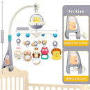 Baby Crib Mobile with Night Lights and Music,Hanging Mobile for Crib Bassinet with Rotation, Projection,Remote Control,Babies Crib Toys for Nursery Newborn Infant Boys Girls (Gray) by TinyTreasures Baby Boutique
