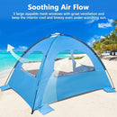 NXONE Beach Tent Sun Shade Shelter for 3/4/6 Person Person with UV Protection, Extended Floor, 3 Mesh Roll Up Windows & 8.0/8.5mm Fiberglass Rods丨Carry Bag Included by TinyTreasures Baby Boutique
