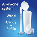 Clorox Original Cleaning System, ToiletWand, Storage Caddy, 6 Refill Heads, Dorm Room Essentials, (Package May Vary) by CozyNest Decor
