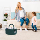 Baby Diaper Caddy Organizer for Girl Boy Rope Nursery Storage Bin Basket Portable Holder Tote Bag for Changing Table Car Travel Baby Shower Gifts Newborn Essentials Registry Must Have Items Dark Green by TinyTreasures Baby Boutique