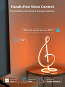 Lepro TB2 AI Smart Table Lamp, RGB+IC Addressable LED Lamp Alexa Google Enable, APP Control Color Changing Modern Spiral Lamp No Remote, Music Sync, AI Generated Lighting LLM,2.4 GHz WiFi/Bluetooth by TinyTreasures Baby Boutique