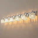 Modern Bathroom Vanity Light 6-Lights Chrome Crystal Wall Lamp Bathroom Modern Crystal Vanity Lighting by CozyNest Decor