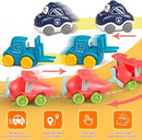 ALASOU 9 PCS Baby Cranes Car Toys with Playmat/Storage Bag|1st Birthday Gifts for Toddler Toys Age 1-2|Baby Toy for 1 2 Year Old Boy|1 2 Year Old Boy Birthday Gift for Infant 12 18 Months by TinyTreasures Baby Boutique
